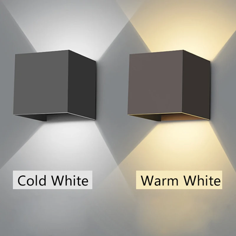 Alternative view of MARPOU Led Wall Lamp Outdoor/ Indoor Waterproof IP 65 Surface Mounted LED Up and Down  Wall Light Porch Garden 6W AC 90-260V