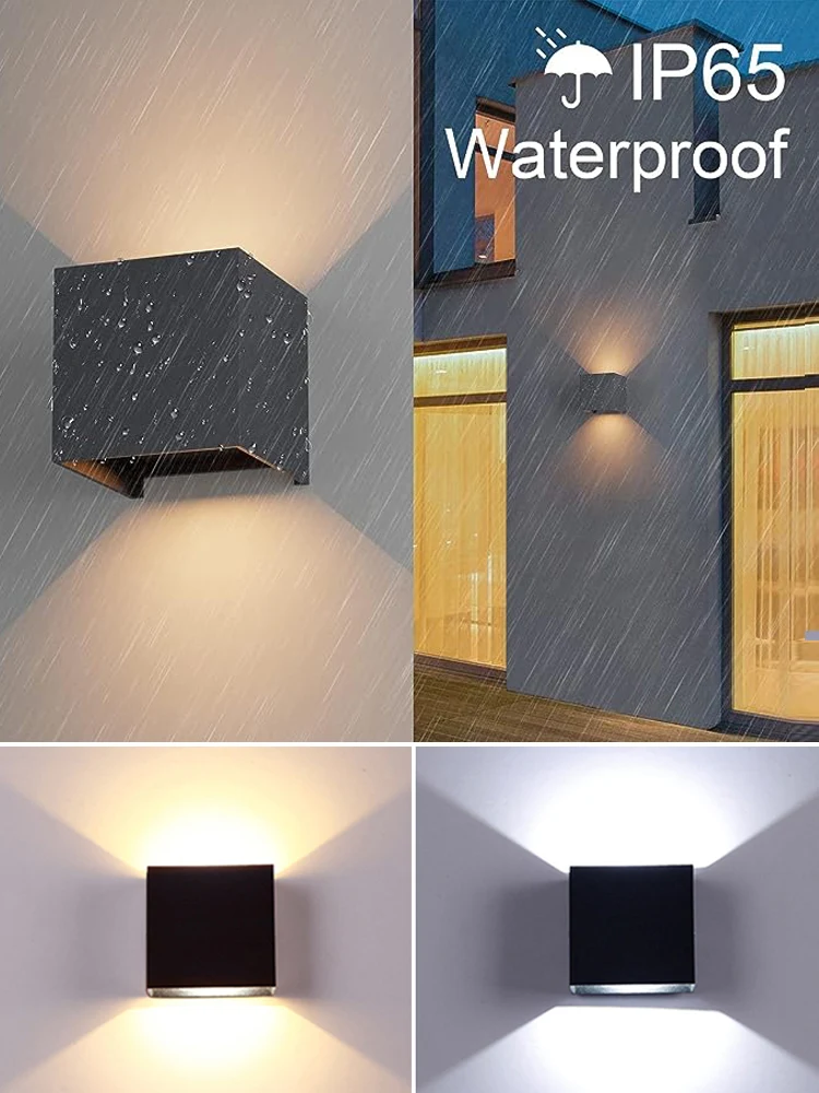 MARPOU Led Wall Lamp Outdoor/ Indoor Waterproof IP 65 Surface Mounted LED Up and Down Wall Light Porch Garden 6W AC 90-260V MARPOU Led Wall Lamp Outdoor/ Indoor Waterproof IP 65 Surface Mounted LED Up and Down Wall Light Porch Garden 6W AC 90-260V