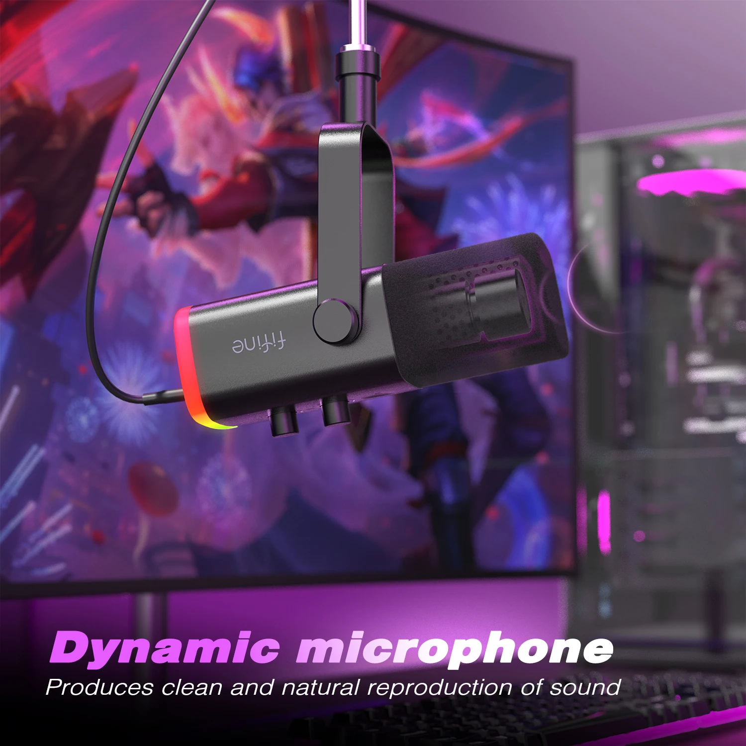 FIFINE Ampligame AM8 Dynamic USB/XLR Microphone - Image 3