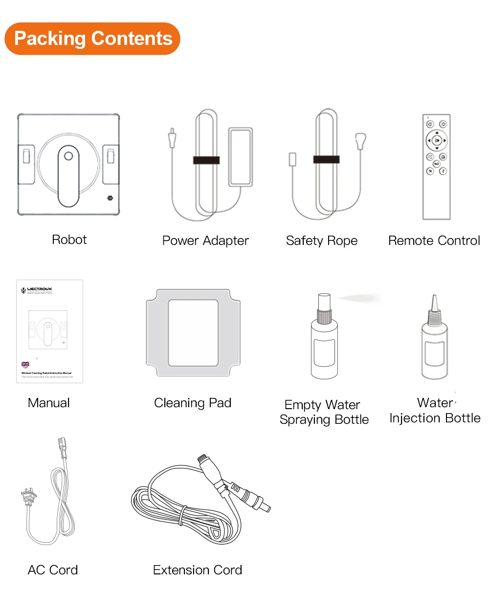 Window Cleaning Robot Liectroux YW509, 2-Way Water Spray,Home Glass Floor Wall Robot Window Cleaner,Strong Vacuum,Rimless Works Window Cleaning Robot Liectroux YW509, 2-Way Water Spray,Home Glass Floor Wall Robot Window Cleaner,Strong Vacuum,Rimless Works