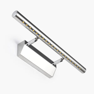 Long Silver Metal Wall Lamp