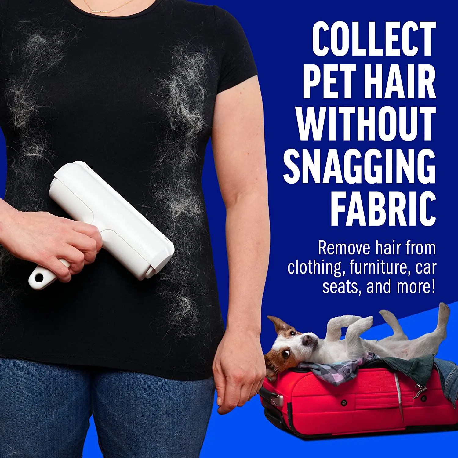 Pet Hair Remover Roller with Self-Cleaning Base - Image 6
