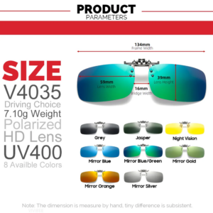 VIVIBEE Mirror Flip-Up Clip-On Sunglasses - Image 3