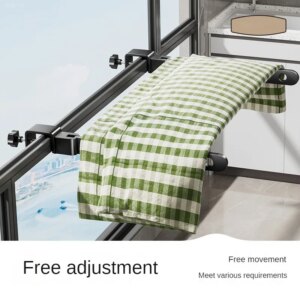 Alternative view of Foldable rotatable wall-mounted clothes rack