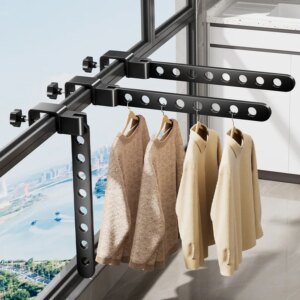 Foldable rotatable wall-mounted clothes rack