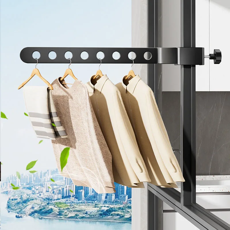 Foldable rotatable wall-mounted clothes rack - Image 6