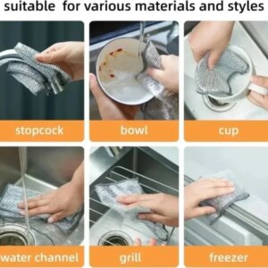 Thickened steel wire non-scratch cleaning cloth - Image 6