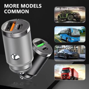 Mini dual-port 100W fast car charger - Image 3