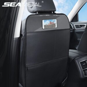Car anti-kick mat and seat protector with storage