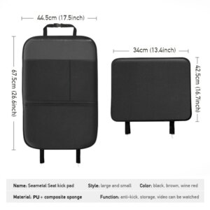 Alternative view of Car anti-kick mat and seat protector with storage