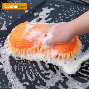 Microfiber car wash sponge for scratch-free cleaning