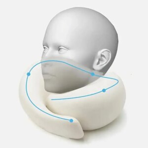Alternative view of Memory foam travel neck pillow with 360° support
