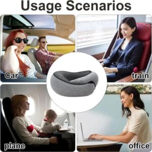 Memory foam travel neck pillow with 360° support - Image 6