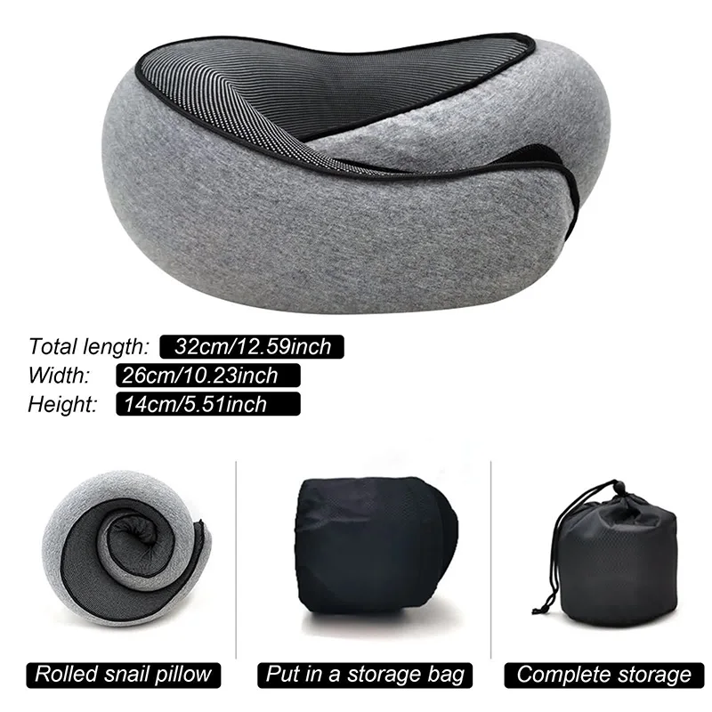 Memory foam travel neck pillow with 360° support - Image 3