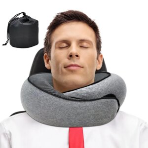 Memory foam travel neck pillow with 360° support