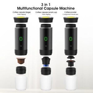 Alternative view of Portable wireless espresso coffee maker 3-in-1 for travel