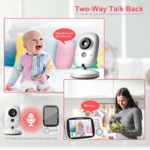 Alternative view of Video baby monitor with 3.2" LCD display