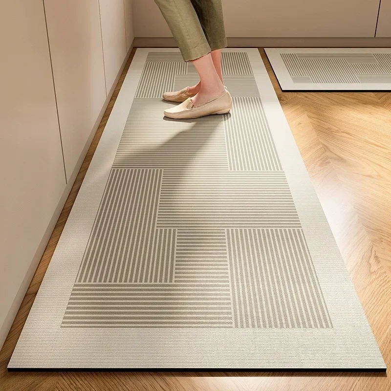 New 1 pc Japanese style soft kitchen diatomite mud floor mat, super anti slip, super absorbent, easy to handle carpet - Image 2