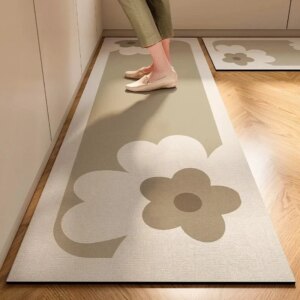 New 1 pc Japanese style soft kitchen diatomite mud floor mat, super anti slip, super absorbent, easy to handle carpet - Image 5