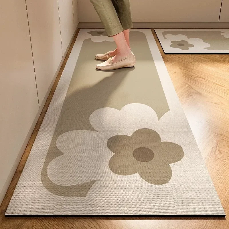 New 1 pc Japanese style soft kitchen diatomite mud floor mat, super anti slip, super absorbent, easy to handle carpet - Image 5