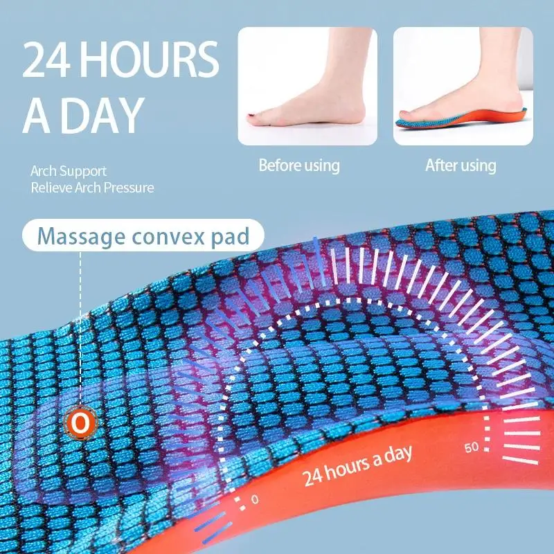Sport Insoles for Shoes Sole Shock Absorption Deodorant Breathable Cushion Running Insoles for Feet Man Women Orthopedic Insoles - Image 5