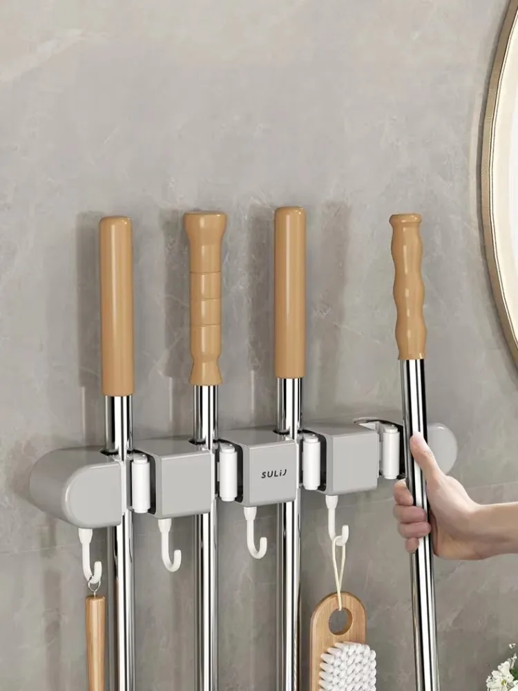 Wall Mounted Broom and Mop Holder Wall Mounted Broom and Mop Holder