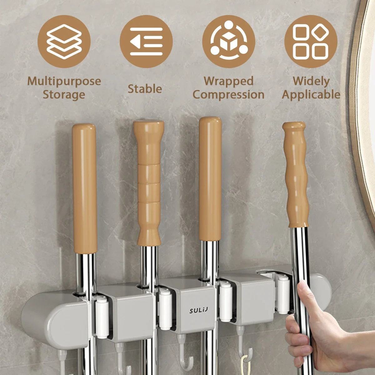broom mop holder