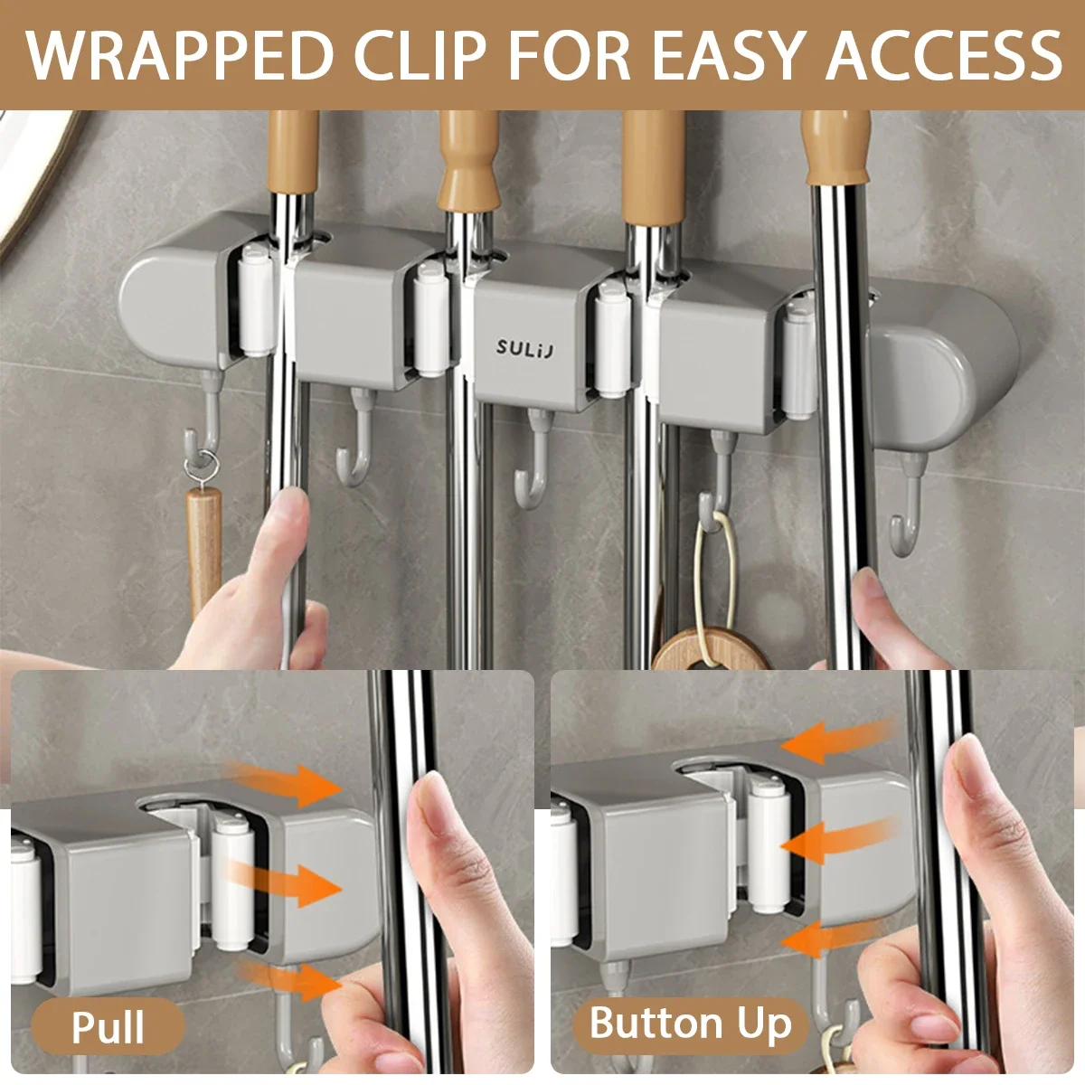 broom mop holder
