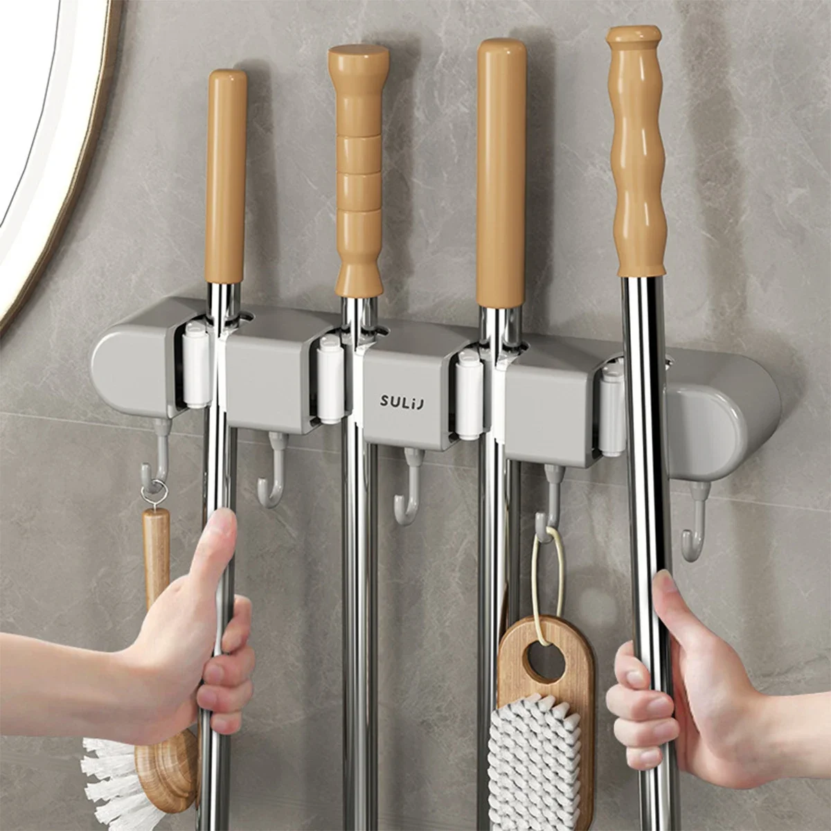broom mop holder