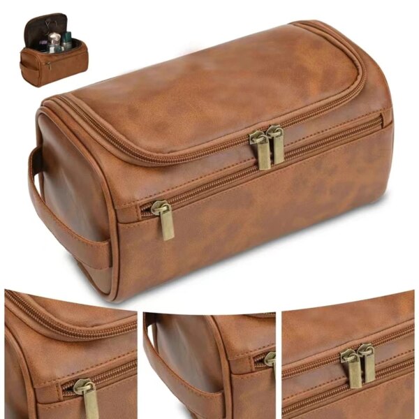 leather toiletry bag