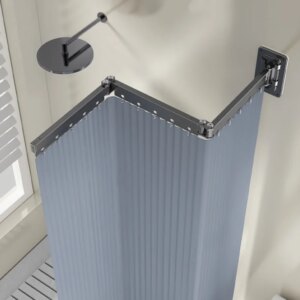 folding rod shower