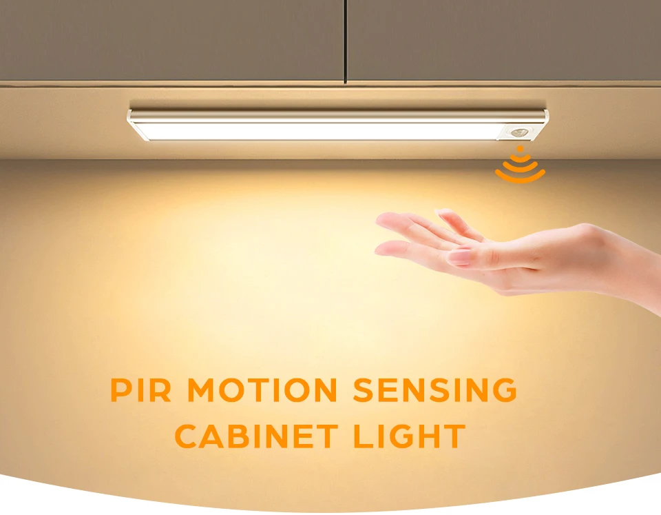 USB Rechargeable Motion Sensor LED Light Bar