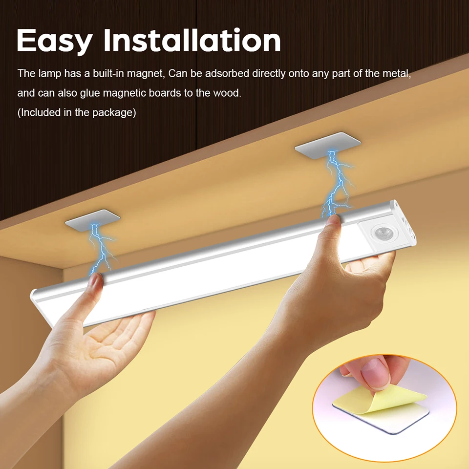 USB Rechargeable Motion Sensor LED Light Bar